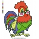 Cute Rooster Embroidery Design